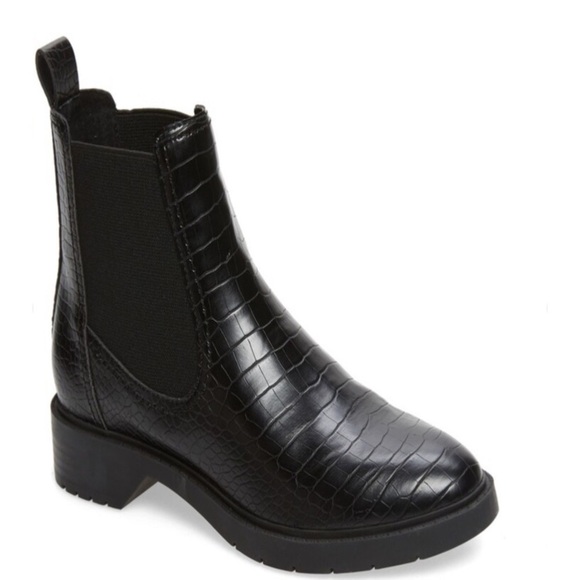 Treasure & bond Women’s Black Gabriella Chelsea block/chunky heel boot size 5.5M - Picture 1 of 9